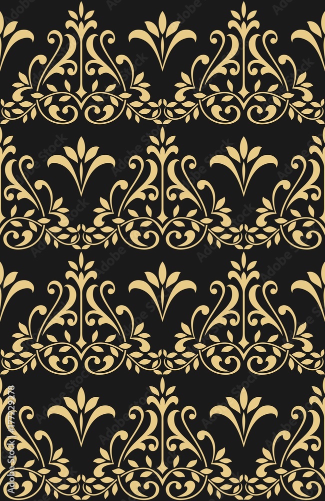 Seamless pattern with floral elements. Seamless pattern with floral elements.