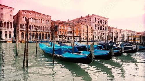 venice, Italy with gondolas photo