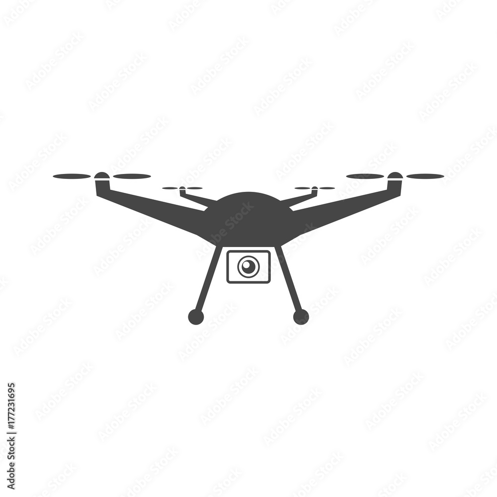 Quadrocopter Drone Icon 