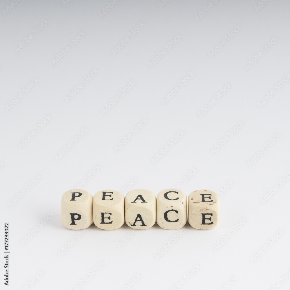 formation of the word Peace with nuts containing the letters formation of the word Peace with nuts containing the letters