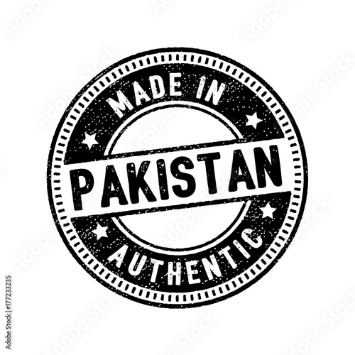 made in pakistan authentic rubber stamp icon