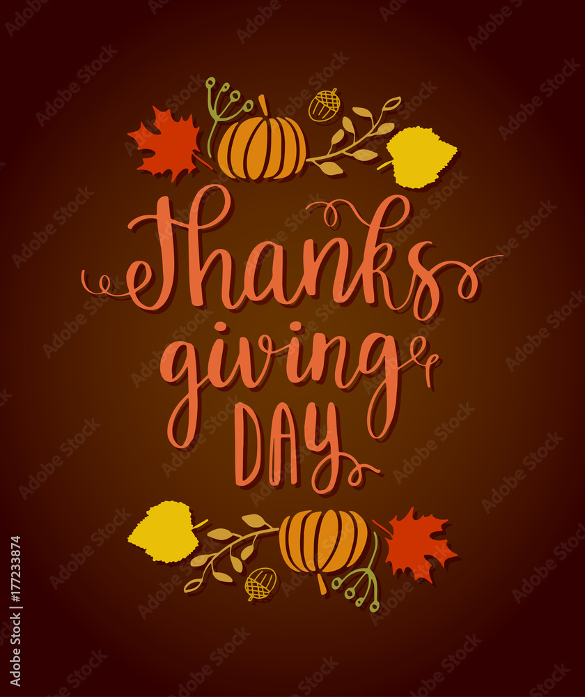 Fototapeta premium thanksgiving greeting card