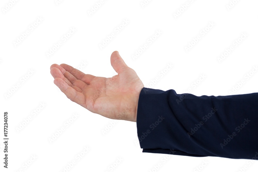Helpless businessman showing his hands Helpless businessman showing his hands