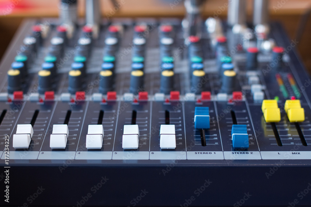 Background of sound mixer control panel / Background of sound mixer control panel /