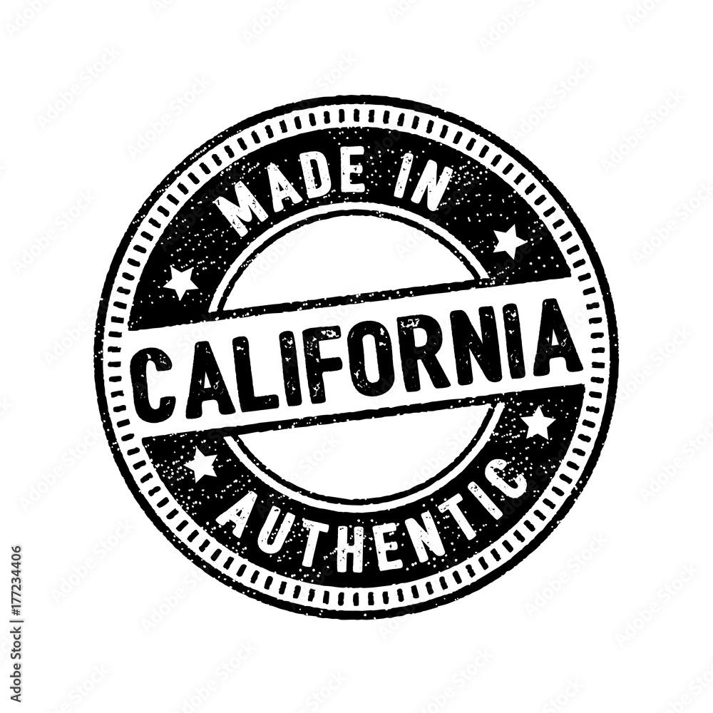 made in california authentic rubber stamp icon Stock Vector | Adobe Stock