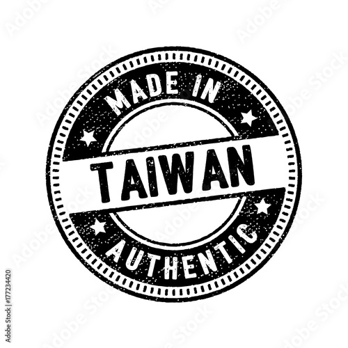 made in taiwan authentic rubber stamp icon