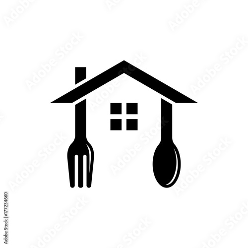 house spoon and fork restaurant logo