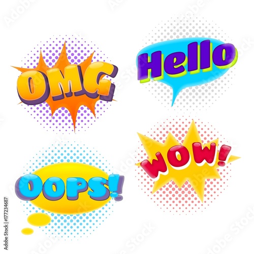 Comic Book Sound Effect Speech Bubbles