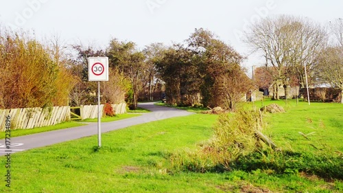 speed traffic sign 30 kilometers maximum Netherlands Europe photo