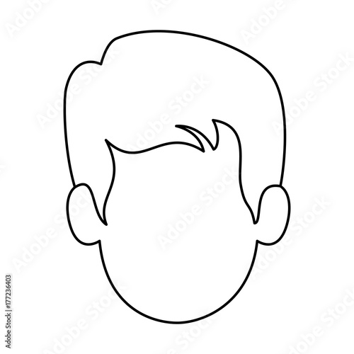 young man head avatar character