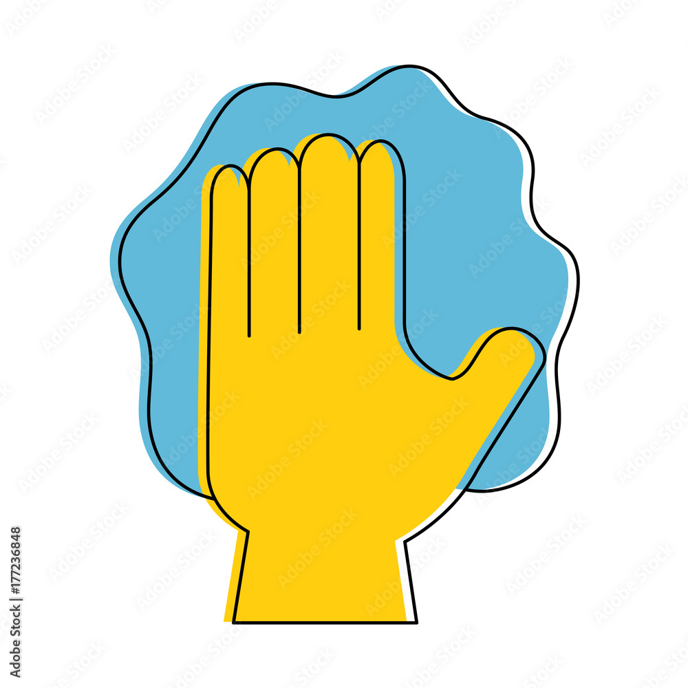 Fototapeta premium hand wiping with glove