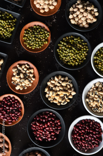 collection of different legumes for background