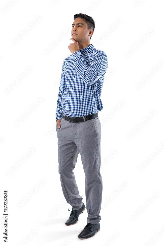 Man standing on white background Man standing on white background