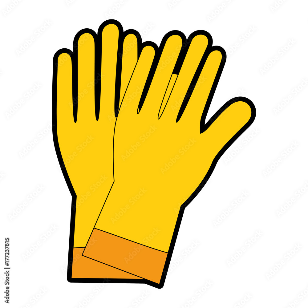 Obraz premium rubber gloves cleaning icon