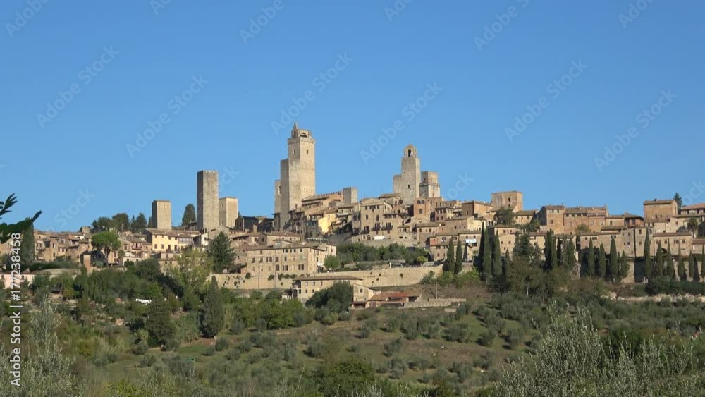 The towers of San Gimignano, sunny september morning. Tuscany, Italy The towers of San Gimignano, sunny september morning. Tuscany, Italy