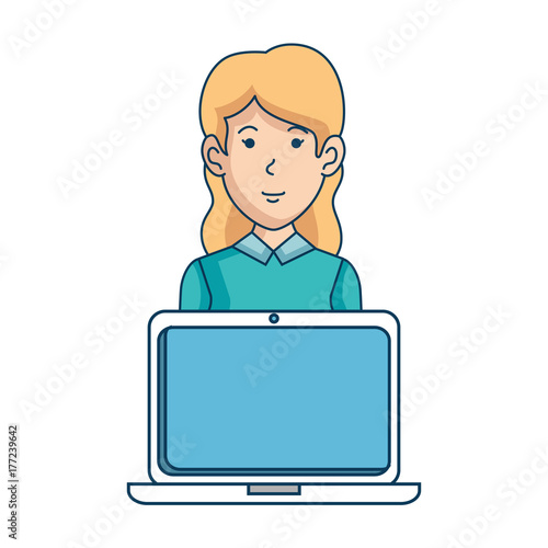 woman with laptop avatar