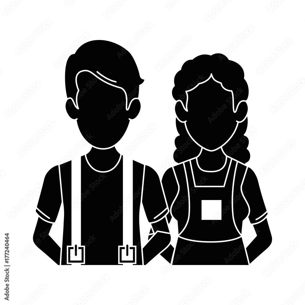 couple casual avatars characters couple casual avatars characters