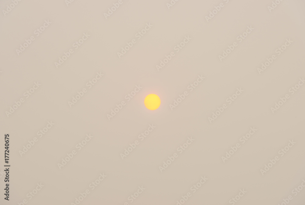 Autumn sun in a cloudy sky at fall Autumn sun in a cloudy sky at fall