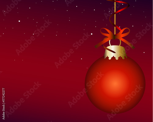 Rote Weihnachtskugel