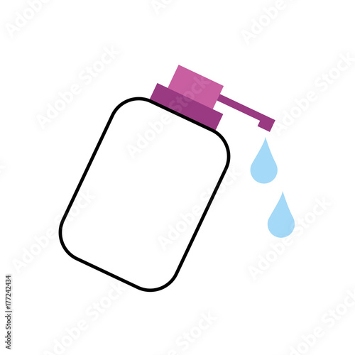 dispenser bottle gel liquid soap lotion vector illustration