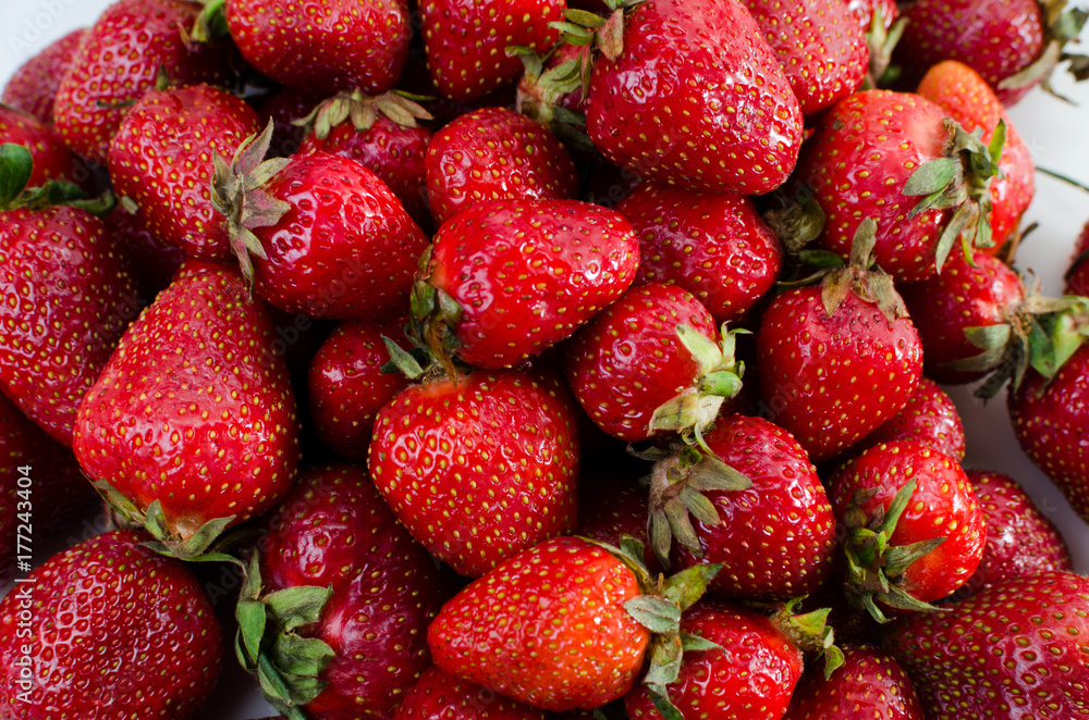 Strawberries on the table. Strawberries on the table.
