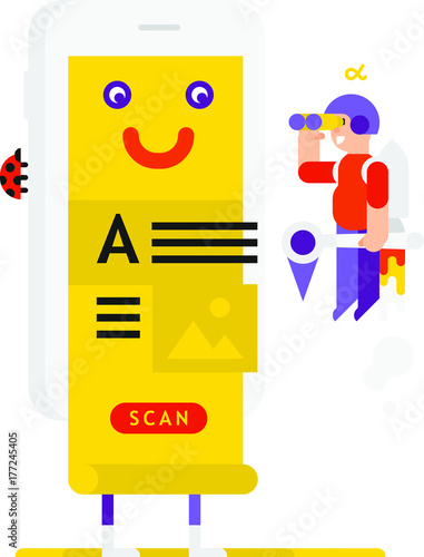 Icon in the style of the cartoon. Isolated object on white background. Vector illustration. Flat vector illustration. Characters design. Incredible icon for your website, presentation or educational p