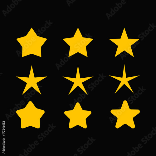 round corner stars set 