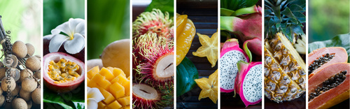 Tablou pe pânză Exotic, tropical fruits