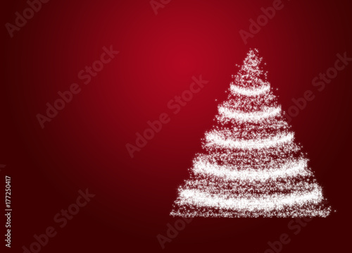 Fondo navideño con pino brillante.