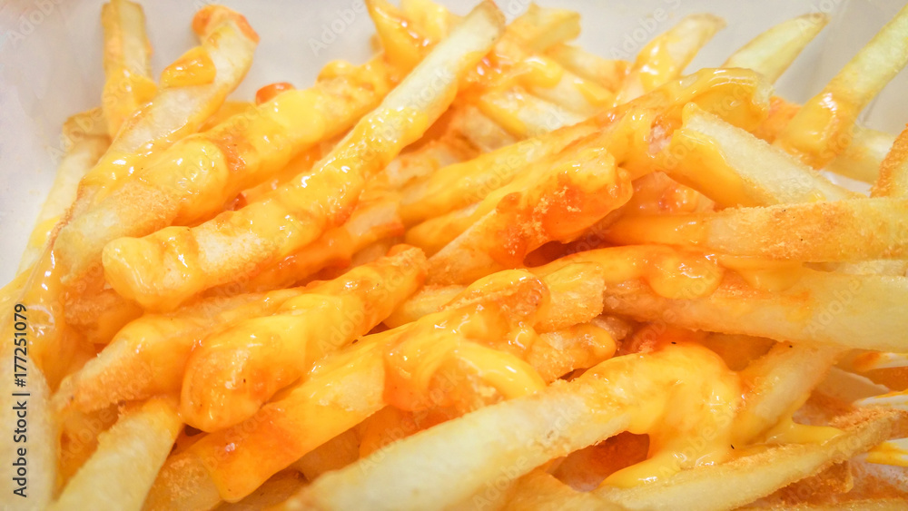 french fried potatoes on the table . french fried potatoes on the table .