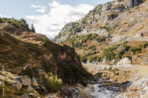 Innertkirchen, Passstrasse, Susten, Sustenpass, Bergstrasse, Haslital, Berner Oberland, Wanderweg, Alpen, Herbst, Schweiz