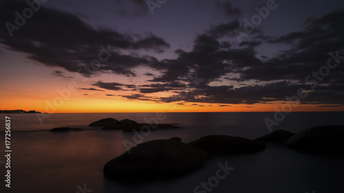 Beautiful sunrise in a bay in Costa Brava, Spain © Arpad