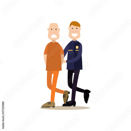 Law court people vector illustration in flat style