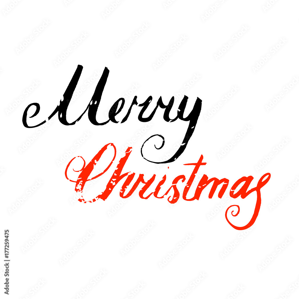 Merry Christmas hand lettering card