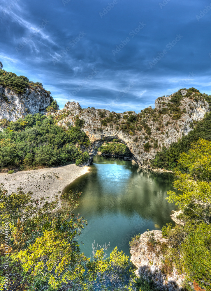 Pont d`Arc Natursteinbrücke in der Ardeche Stock Photo Adobe Stock