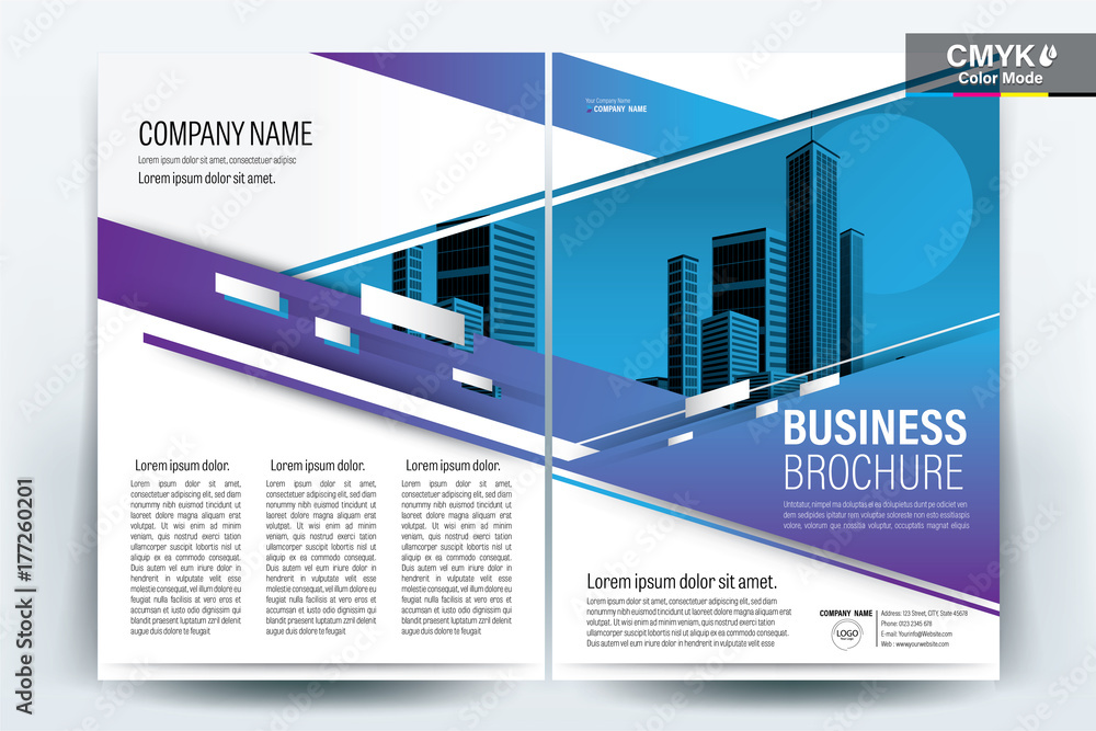 Brochure Cover Layout with magenta and blue , A4 Size Vector Template Brochure Cover Layout with magenta and blue , A4 Size Vector Template