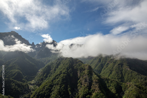 Pico do Arieiro seen from Balcoes Viewpoint, Ribeiro Firo, Madeira, Portugal