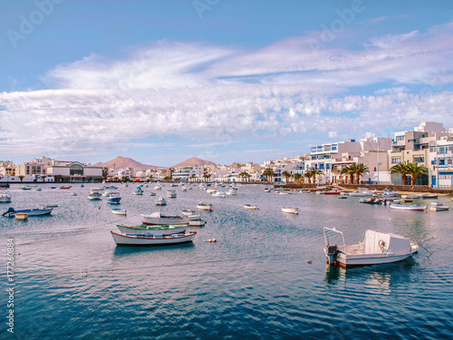 A view of a picturesque harbor. photo