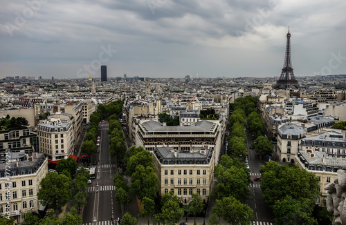 Vue de Paris depuis l'arc de triomphe