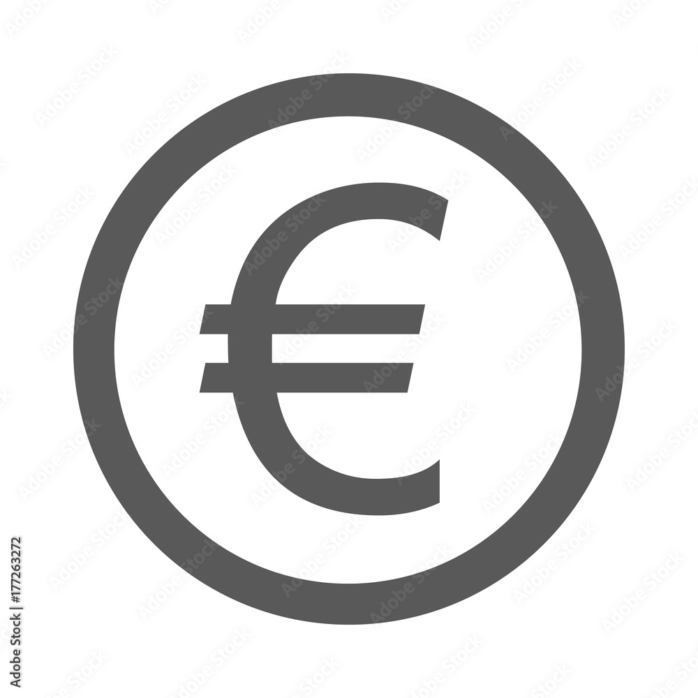 Euro symbol icon simple vector Euro symbol icon simple vector
