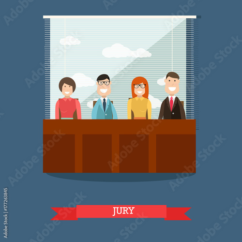 Jury vector illustration in flat style