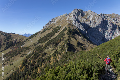 Blick vom Lamingsattel auf Gipfel Griesmauer im Hochschwab Gebirge, Steiermark,Österreich