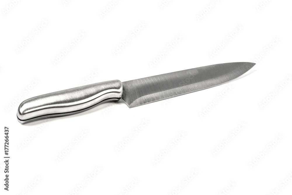 Fototapeta premium Stainless steel knife used for cutting. image isolated and white background. ( clipping path )