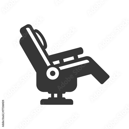 Massage Chair Icon on White Background. Vector