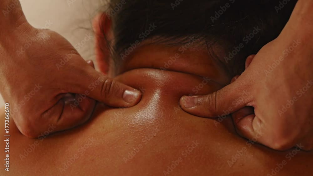 Neck massage, warm orange look grade Neck massage, warm orange look grade