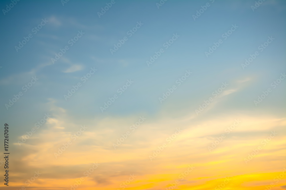 colorful sky in sunset background