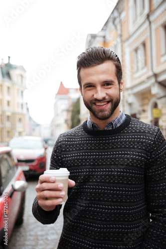 Portrait of a cheerful attractive man
