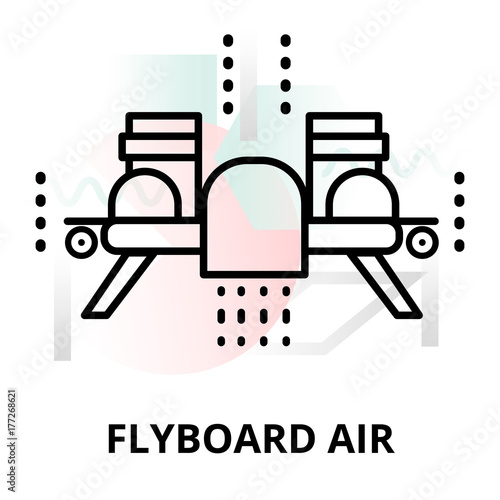 Abstract icon of flyboard air