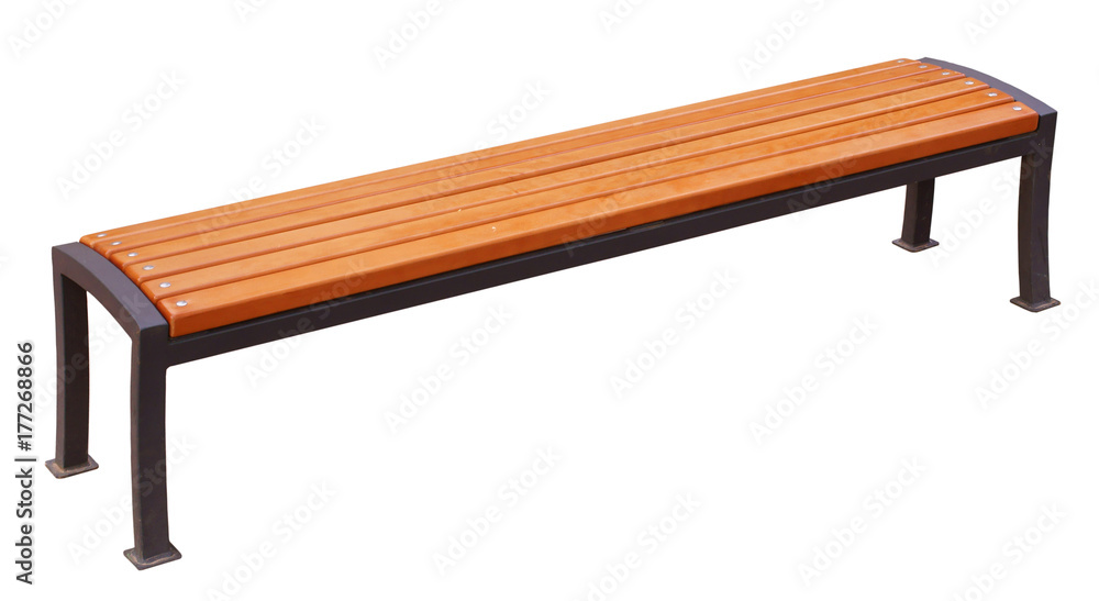 Park bench isolated over a white background Park bench isolated over a white background