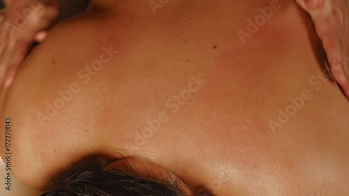 Wallpaper Mural Upper back massage , warm orange look grade Torontodigital.ca